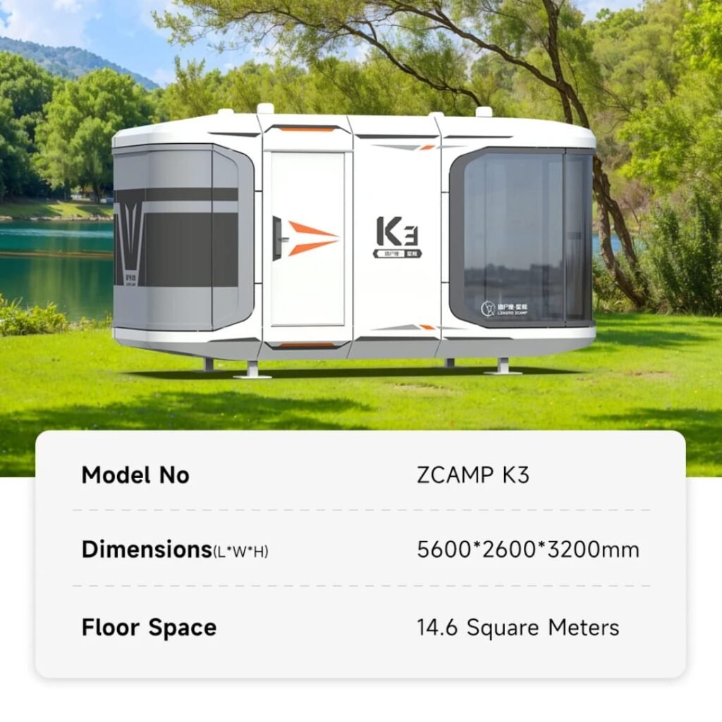 K3 Zcamp Prefab Houses Mobile Camping Hotel Outdoor Camping Modular House Assembled Mobile Luxury Prefab House Capsule Home